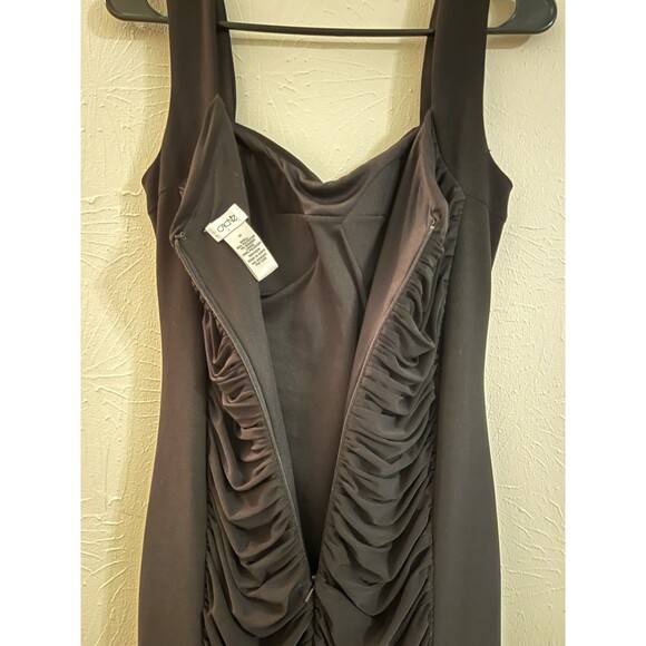 CACHE Dress 10 Black Rouched Bodycon Retro Gothcore Alt Y2K Cocktail - Picture 3 of 4